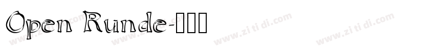Open Runde字体转换